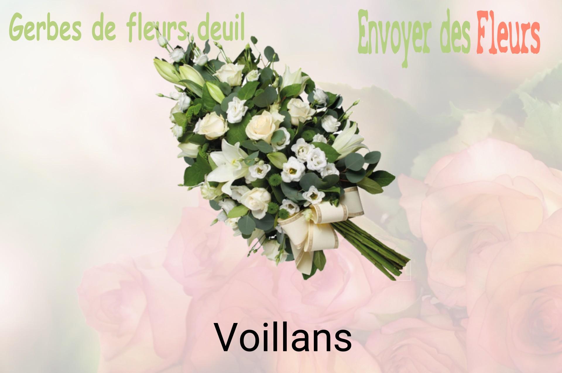 Gerbe de fleurs de deuil livrée à Voillans